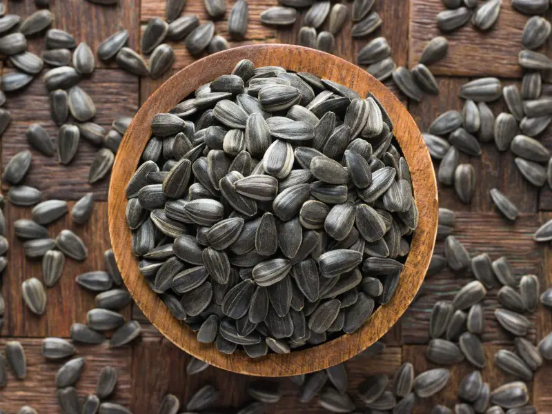 Bowl of sunflower seeds