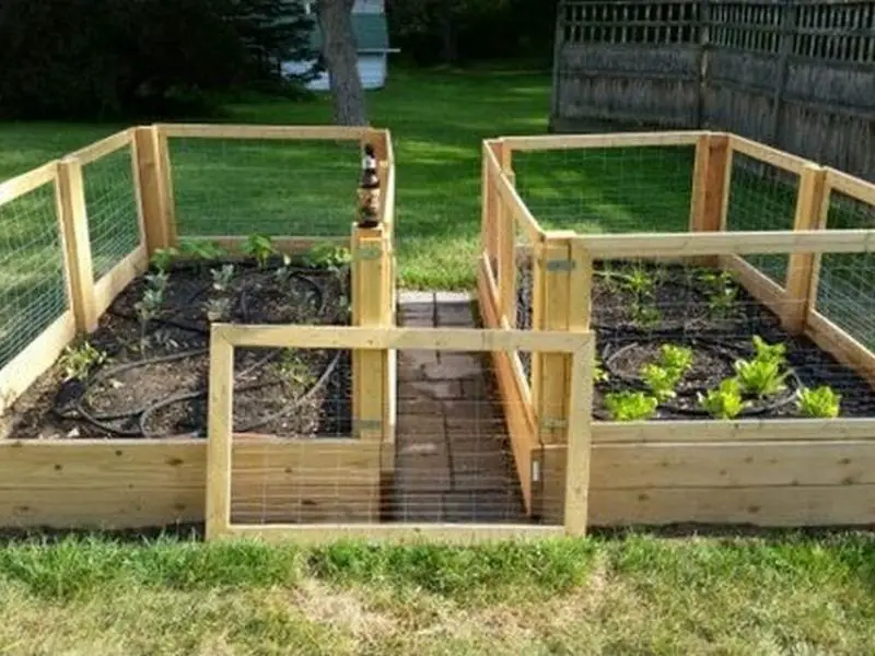 building garden bed fence